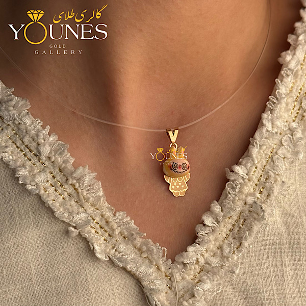 آویز سواروسکی لبوبو دخترانه زرد طلا